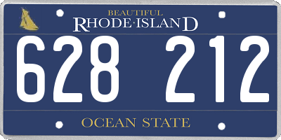 RI license plate 628212