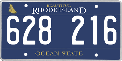 RI license plate 628216