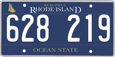 RI license plate 628219