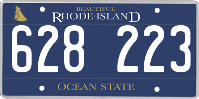 RI license plate 628223