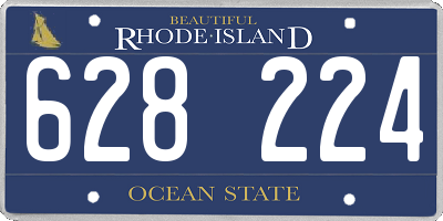 RI license plate 628224