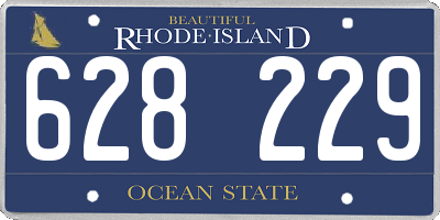 RI license plate 628229