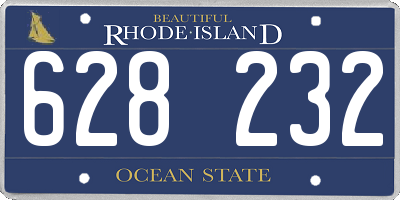 RI license plate 628232