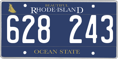 RI license plate 628243