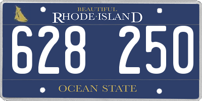 RI license plate 628250