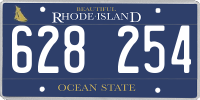 RI license plate 628254