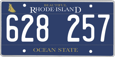 RI license plate 628257