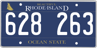 RI license plate 628263