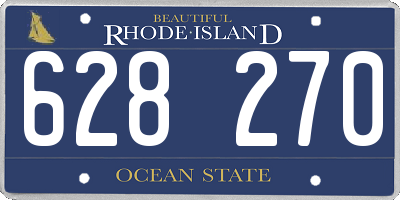 RI license plate 628270