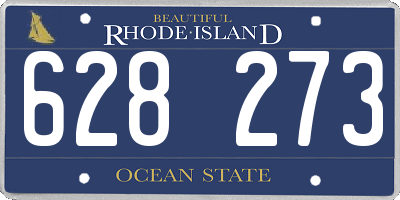 RI license plate 628273