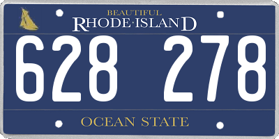 RI license plate 628278