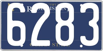 RI license plate 6283