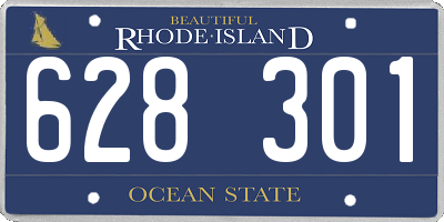 RI license plate 628301