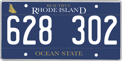 RI license plate 628302