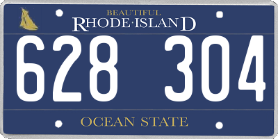 RI license plate 628304