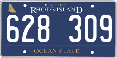 RI license plate 628309