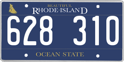 RI license plate 628310