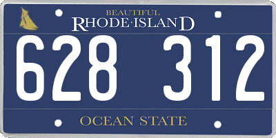 RI license plate 628312