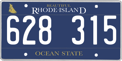 RI license plate 628315