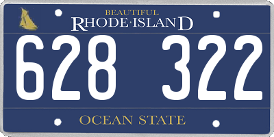 RI license plate 628322