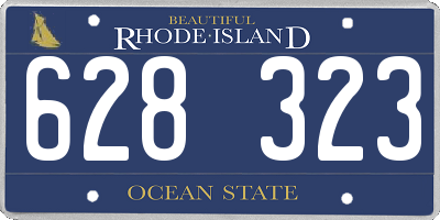 RI license plate 628323
