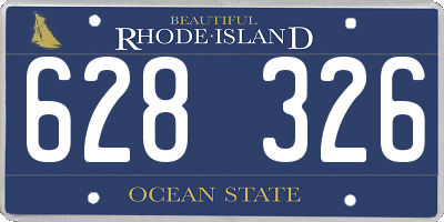 RI license plate 628326
