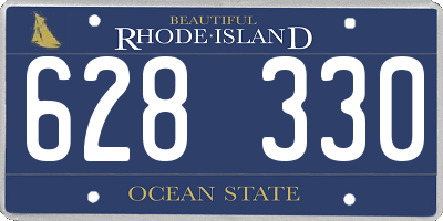 RI license plate 628330
