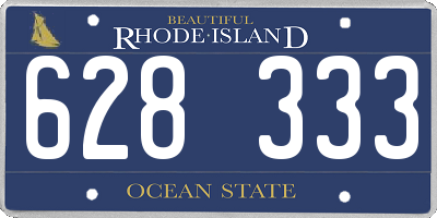 RI license plate 628333