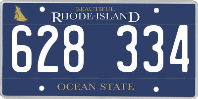 RI license plate 628334