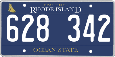 RI license plate 628342