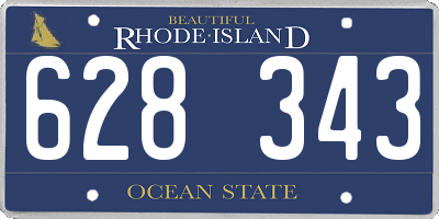 RI license plate 628343