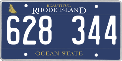 RI license plate 628344