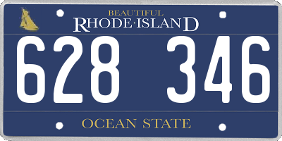 RI license plate 628346