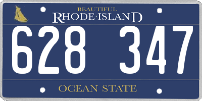 RI license plate 628347