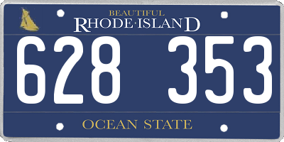 RI license plate 628353