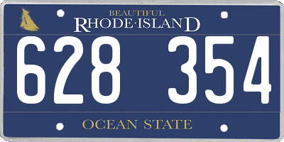 RI license plate 628354