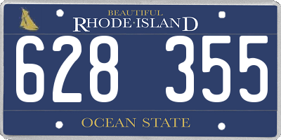 RI license plate 628355
