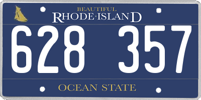 RI license plate 628357