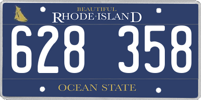 RI license plate 628358