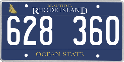 RI license plate 628360