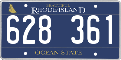 RI license plate 628361