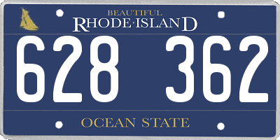 RI license plate 628362