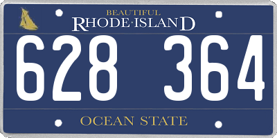 RI license plate 628364