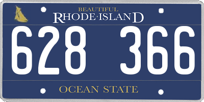 RI license plate 628366