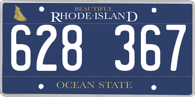 RI license plate 628367