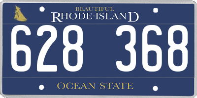 RI license plate 628368