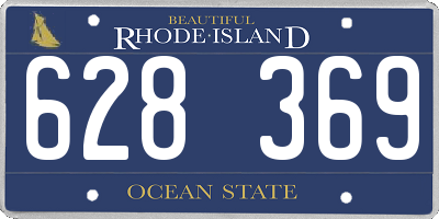 RI license plate 628369