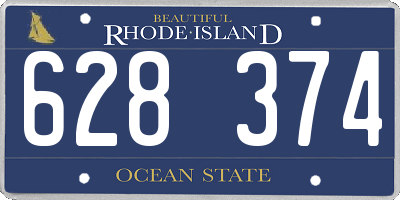RI license plate 628374