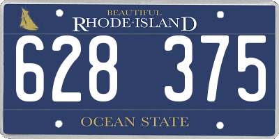 RI license plate 628375