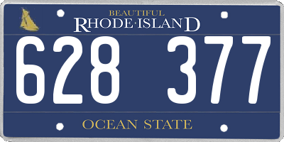 RI license plate 628377